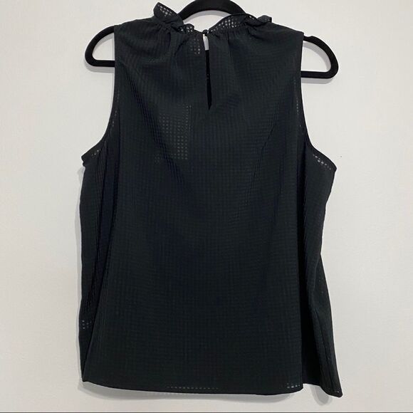 Who What Wear Black High Neck Ruffle Blouse - Picture 4 of 8